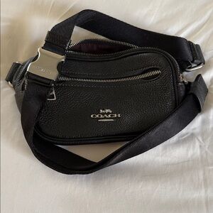 Coach Black Leather Men's Belt Bag